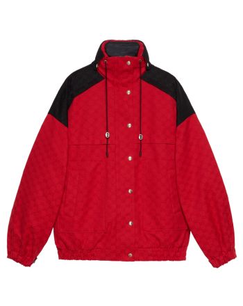 Gucci Women's GG Canvas Bomber Jacket Red